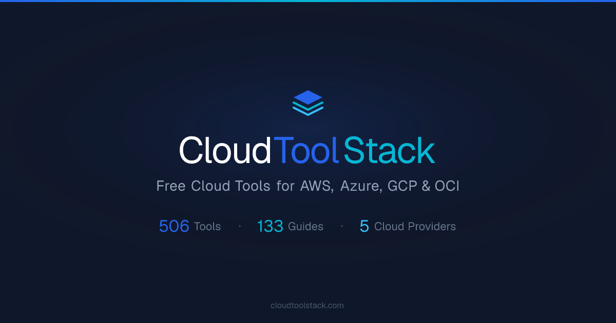 CloudToolStack - Free Cloud Tools for AWS, Azure, GCP & More